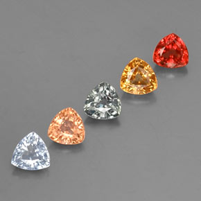 Gemas de zafiro multicolor natural de  ct, trillón, VVS-VS