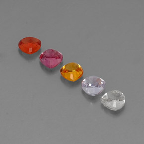 Gemas de zafiro multicolor natural de 1,87 ct, trillón, VVS-VS