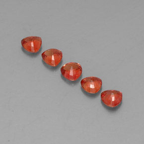 Gemas de zafiro naranja natural de 1,87 ct, trillón, VVS-VS