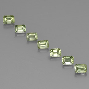 Gemas de zafiro verde natural de 2,07 ct, corte esmeralda, VS