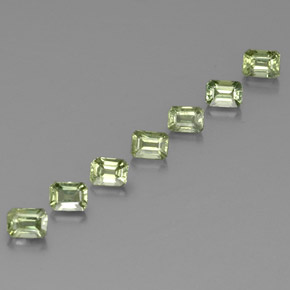 Gemas de zafiro verde natural de 2,07 ct, corte esmeralda, VS