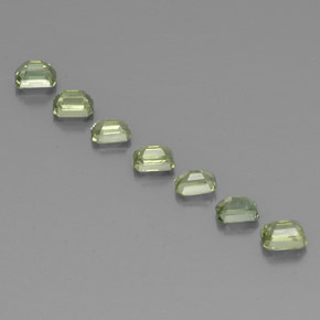 Gemas de zafiro verde natural de 2,07 ct, corte esmeralda, VS