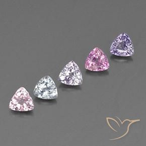 Gemas de Zafiro Multicolor natural de 1.60 ct, Trillón, VVS-VS