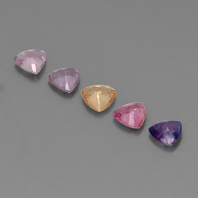 Gemas de zafiro multicolor natural de  ct, trillón, VVS-VS
