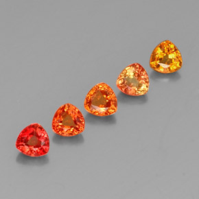 Gemas de zafiro multicolor natural de 1,93 ct, trillón, VVS-VS