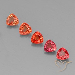 Gemas de zafiro multicolor natural de 1,76 ct, trillón, VVS-VS