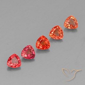 Gemas de zafiro multicolor natural de 1,76 ct, trillón, VVS-VS