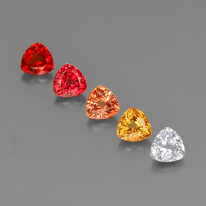 Gemas de zafiro multicolor natural de  ct, trillón, VVS-VS