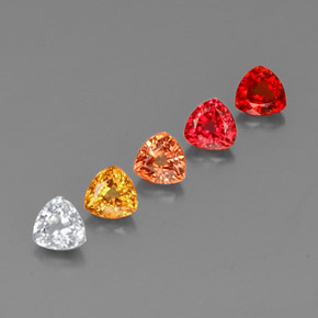 Gemas de zafiro multicolor natural de  ct, trillón, VVS-VS