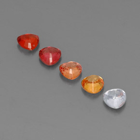 Gemas de zafiro multicolor natural de  ct, trillón, VVS-VS