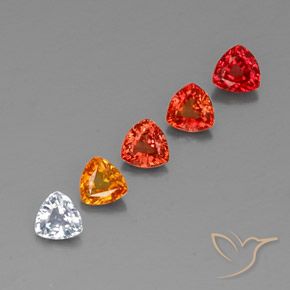 Gemas de zafiro multicolor natural de 1,64 ct, trillón, VVS-VS