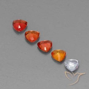 Gemas de zafiro multicolor natural de 1,64 ct, trillón, VVS-VS