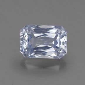 Zafiro azul natural de 1,85 ct, corte esmeralda, VS
