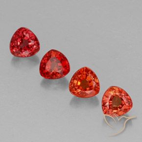 Gemas de zafiro naranja natural de 1,62 ct, trillón, VS
