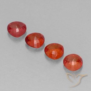 Gemas de zafiro naranja natural de 1,62 ct, trillón, VS