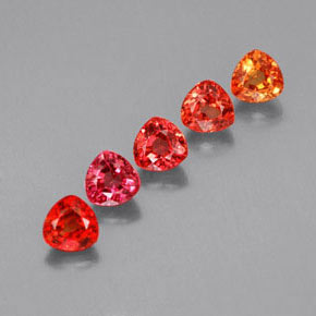 Gemas de zafiro multicolor natural de 2,07 ct, trillón, VVS-VS