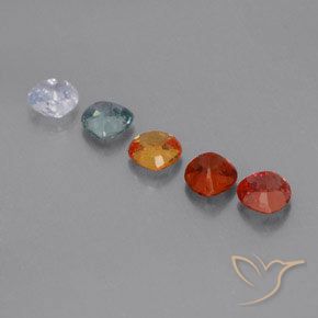 Gemas de zafiro multicolor natural de 1,78 ct, trillón, VS