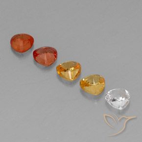 Gemas de zafiro multicolor natural de 2,09 ct, trillón, VVS-VS