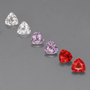 Gemas de zafiro multicolor natural de 2,01 ct, trillón, VVS-VS