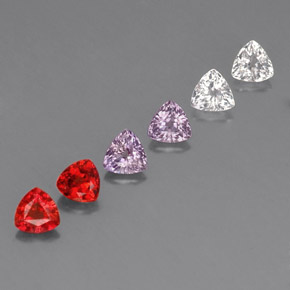 Gemas de zafiro multicolor natural de 2,01 ct, trillón, VVS-VS