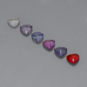 Gemas de zafiro multicolor natural de 1,80 ct, trillón, VVS-VS