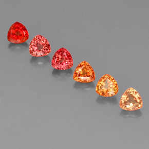 Gemas de zafiro multicolor natural de  ct, trillón, VVS-VS