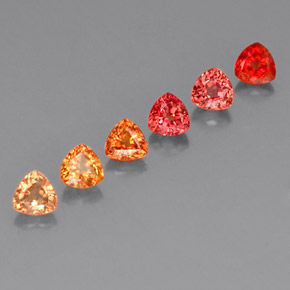 Gemas de zafiro multicolor natural de  ct, trillón, VVS-VS