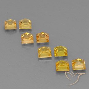 Gemas de Zafiro Dorado natural de 2.02 ct, Cuadrado, VS