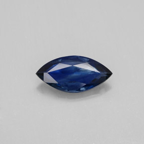 Zafiro azul natural de 0,79 ct, marquesa, VS