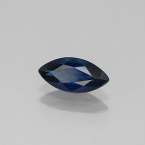 Zafiro azul natural de 0,83 ct, marquesa, VS