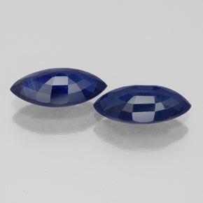 Gemas de zafiro azul natural de  ct, marquesa, VVS-VS
