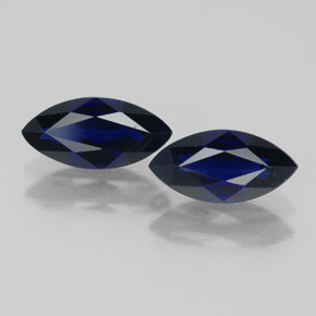 Gemas de zafiro azul natural de  ct, marquesa, VVS-VS