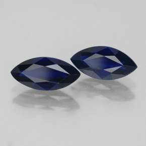 Gemas de zafiro azul natural de  ct, marquesa, VVS-VS