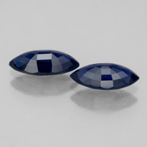Gemas de zafiro azul natural de  ct, marquesa, VVS-VS