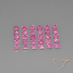 Gemas de Zafiro Rosa oscuro natural de 5.01 ct, Cuadrado, VVS-VS