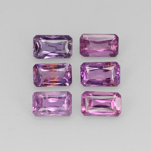Gemas de zafiro multicolor natural de 2,16 ct, corte esmeralda, VS