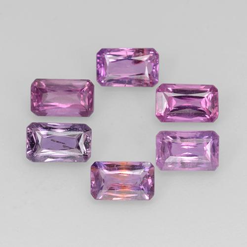 Gemas de zafiro multicolor natural de 2,16 ct, corte esmeralda, VS