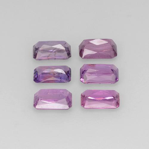 Gemas de zafiro multicolor natural de 2,16 ct, corte esmeralda, VS
