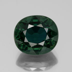 Zafiro verde natural de 5,99 ct, corte óvalo, VVS