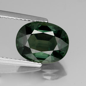 Zafiro verde natural de 4,29 ct, corte óvalo, VVS