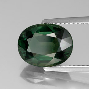Zafiro verde natural de 4,29 ct, corte óvalo, VVS