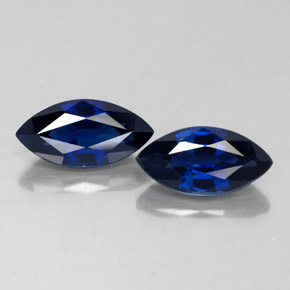 Gemas de zafiro azul natural de  ct, marquesa, VS