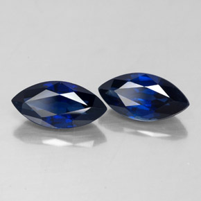 Gemas de zafiro azul natural de  ct, marquesa, VS