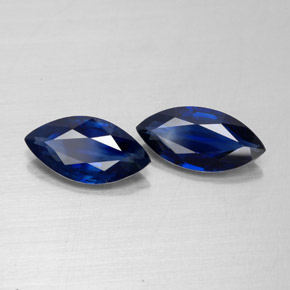 Gemas de zafiro azul natural de  ct, marquesa, VS