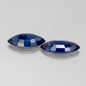 Gemas de zafiro azul natural de  ct, marquesa, VS