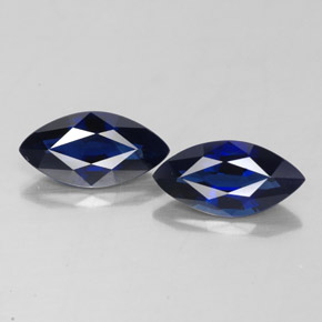Gemas de zafiro azul natural de  ct, marquesa, VVS-VS