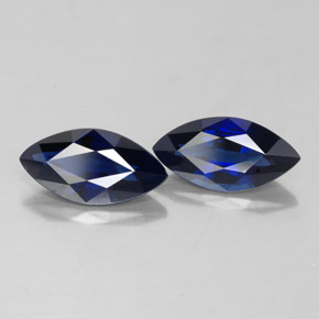 Gemas de zafiro azul natural de  ct, marquesa, VVS-VS