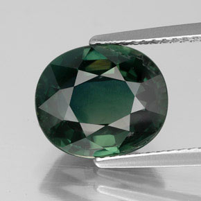 Zafiro verde natural de 5,15 ct, corte óvalo, VVS-VS