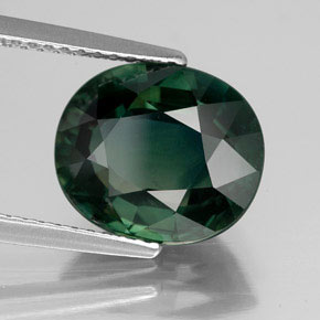 Zafiro verde natural de 5,15 ct, corte óvalo, VVS-VS