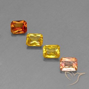Gemas de Zafiro Multicolor natural de 2.02 ct, Corte Octágono / Esmeralda, VS